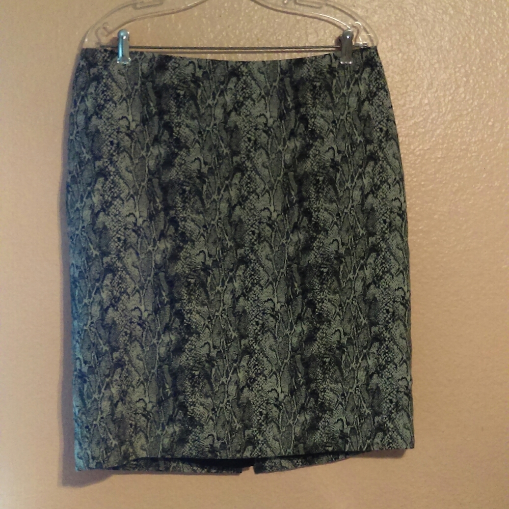 Talbots reptile print skirt